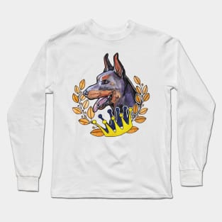 hand watercolour drawing "Royal Doberman" Long Sleeve T-Shirt